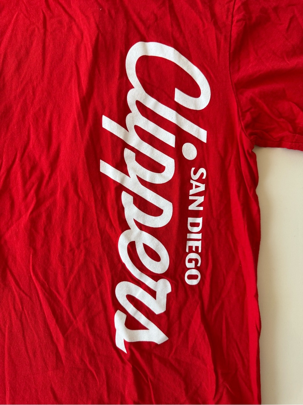 Gildan Red San Diego Clippers Vertical Logo Tee - Picture 3 of 8